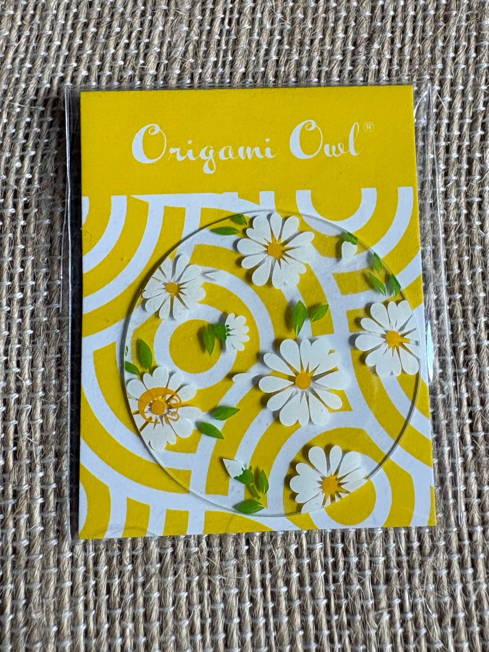 Origami Owl Legacy Size Clear - Daisy Plate